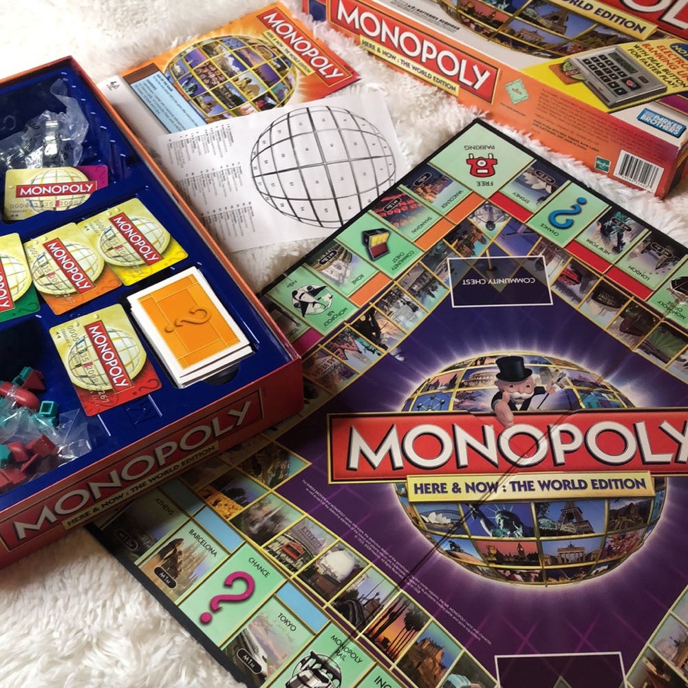 Monopoly Here & Now The World Edition Credit Cards Not Cash Game Board Hasbro - Picture 9 of 13